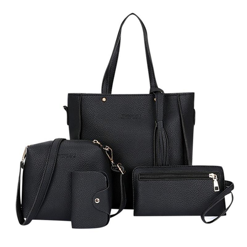 4Pcs/set Crossbody Bags Women Bag Set Leather Shoulder Bags Purse Ladies PU Crossbody Bag Bolsa Feminina