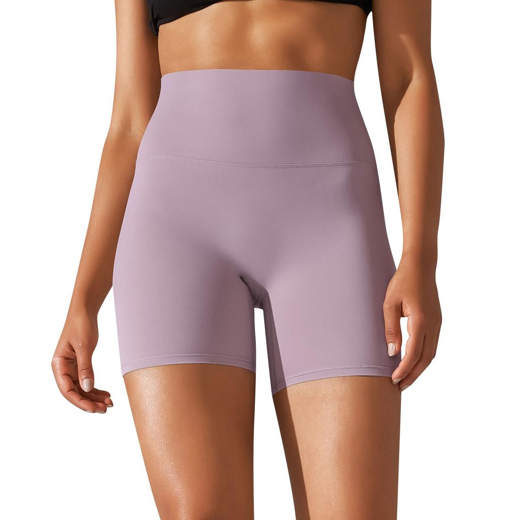 Dam Casual, Sexig Och Bekväm Enfärgad Dubbelsidig Borstad Tight Hög midja Elastisk Sport Fitness Tredelad Yogabyxor