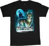 Vargar Vargflock Design Herrgrafisk T-shirt Vilda djur Natur Ylande Måne T-shirt Unisex T-shirt