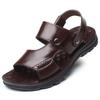 Summer Men's Sandals Leather Beach Shoes Men's Soft Soled Student Sandals Men's Anti Slip Massage