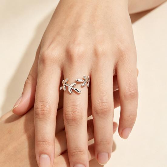 Thumb Ring Vine Shape Adjustable Opening Design Finger Ring Titanium Steel Finger Band Versatile Jewelry Gift