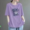 Bluzki damskie bawełniane letnie duże rozmiary T-shirt polo luźny nadruk swobodny sweter T-shirt Top
