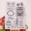 Söta önskningar Damcykel Hund Mode Transparent Silikonstämpel för Stämpel DIY Scrapbooking Transparent Stämpel