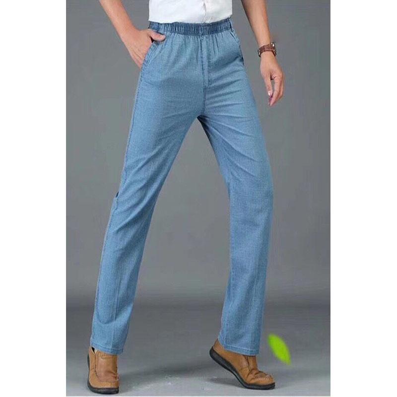 Summer Casual Pants Natural Autumn Cotton Linen Tall Waist Plus Size Flax Breathable Loose Mens Trousers