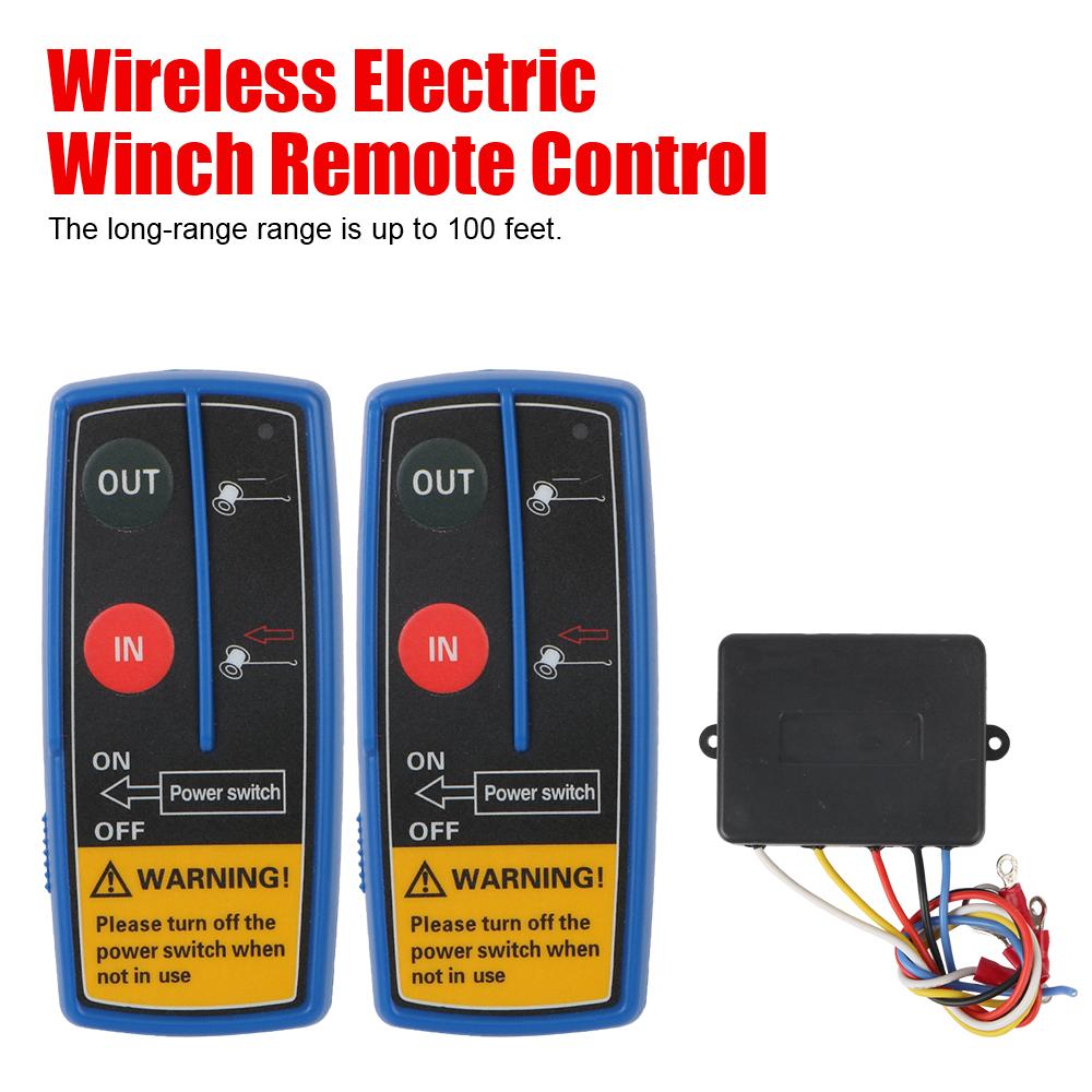 24V 12V Dual Handset Switch Controller For Jeep ATV SUV Trailer Auto Accessories Wireless Electric Winch Remote Control