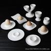 Ceramic Pure White Breakfast Egg Cup Holder for Hotels and Restaurants