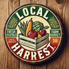 Vintage Farmers Market Metal Sign 8x8 Inch Round Aluminum Wall Art Decor