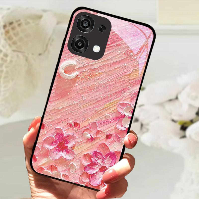 For Oppo A6 A 6 Pro F31 5G CPH2781 Case Fashion Painting Tempered Glass Cover For OPPO A6Pro Phone Fundas Protective Shell Coque