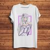 Cute Emilia Rem Anime T Shirt Unisex Homme Casual Tshirt Unisex Re Life In a Different World from Zero Streetwear Otaku ACGN Tee