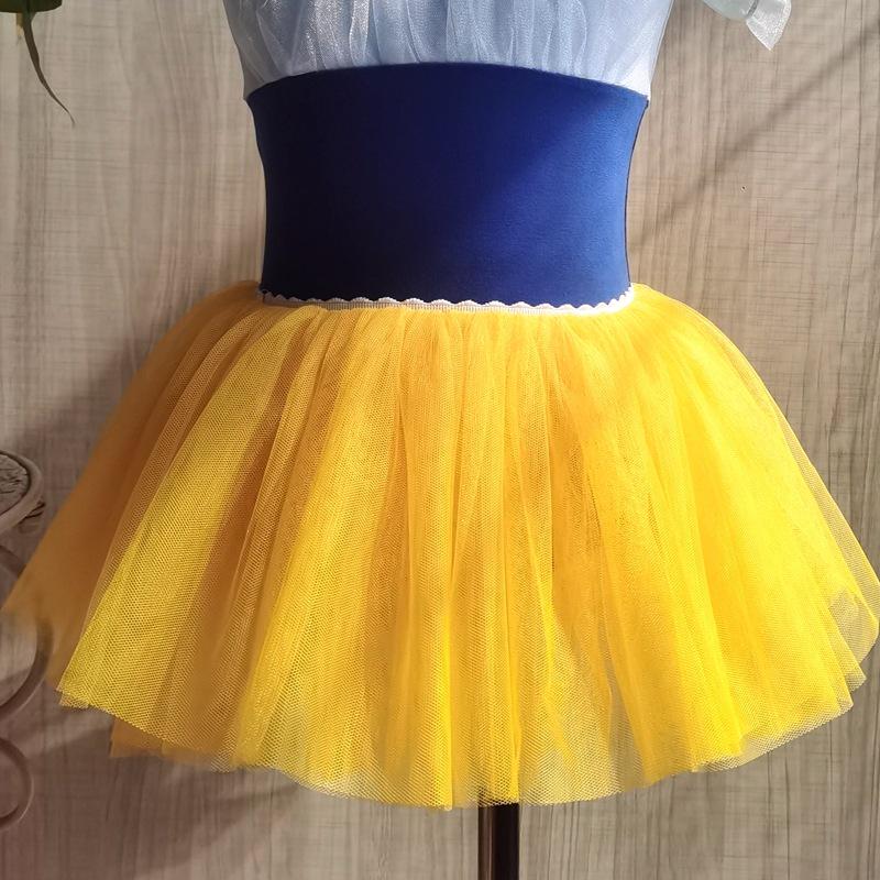 Girls' Four-Layer Soft White Ballet Tutu Skirt for Performances
