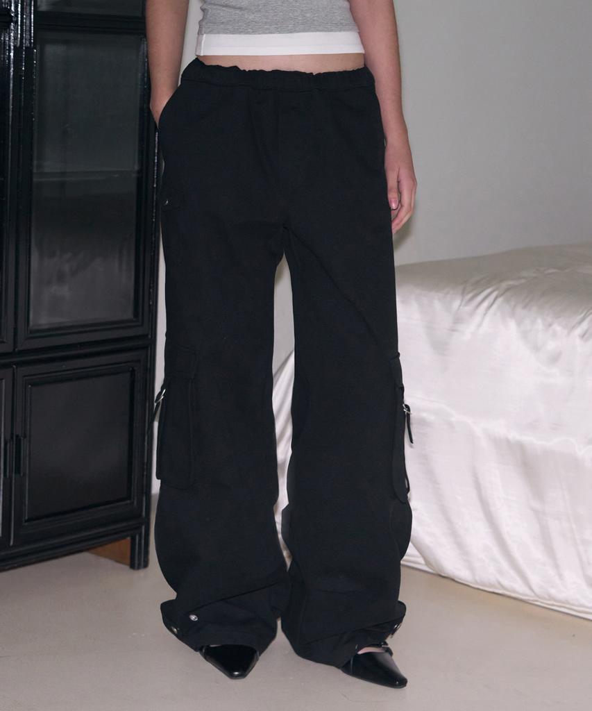 Kiyamo Cotton Cargo Pants_Black