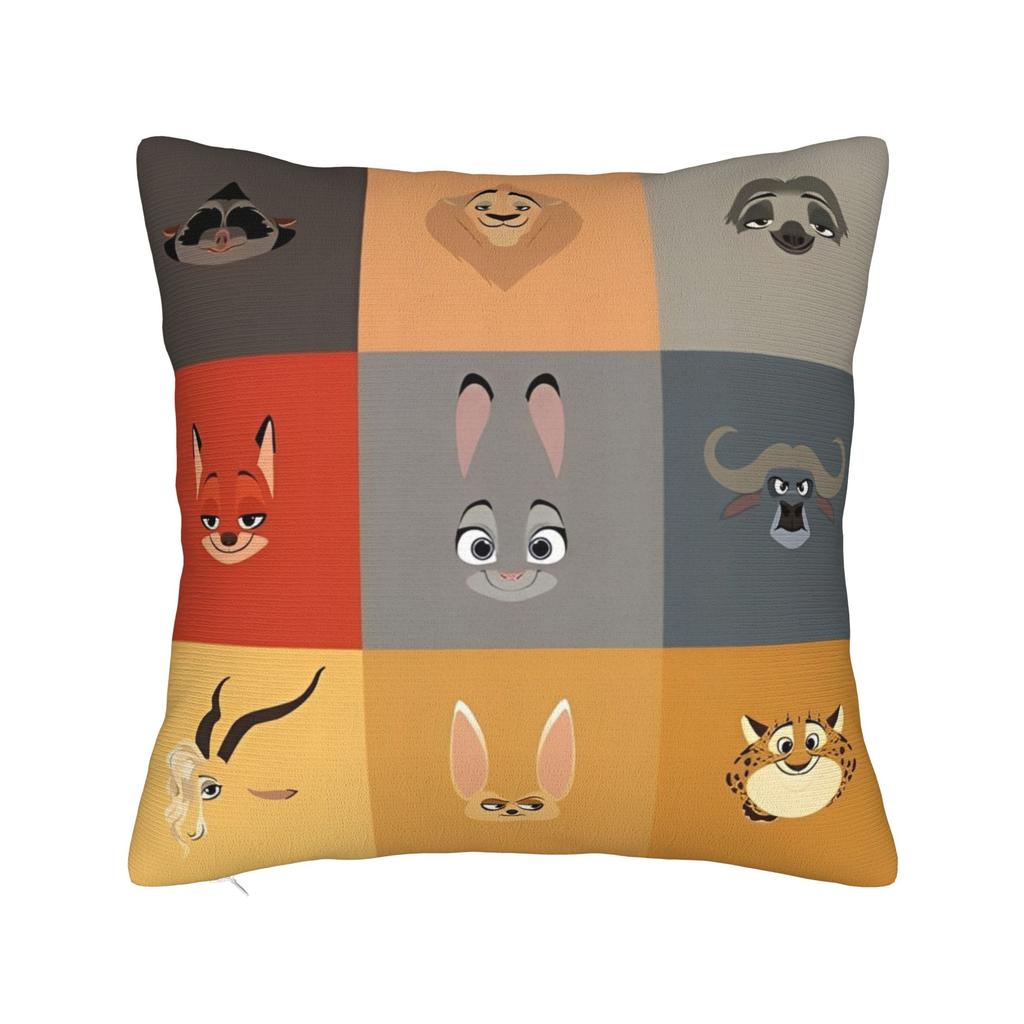 Zootopia Pillowcase Polyester Cushion Cover Decoration Throw Pillow Case Cover Sofa Square 40X40cm