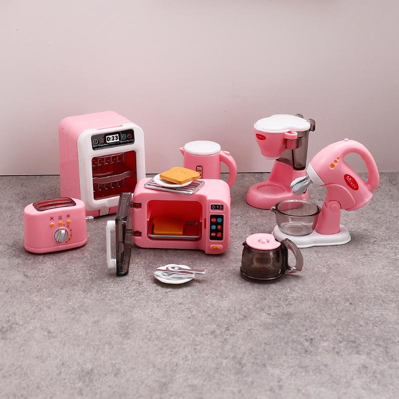 1Impostare1:12 Macchina da Caffè Miniatura per Casa delle Bambole Frusta Elettrica Elettrodomestici Decorazione Giocattolo Accessori Casa delle Bambole