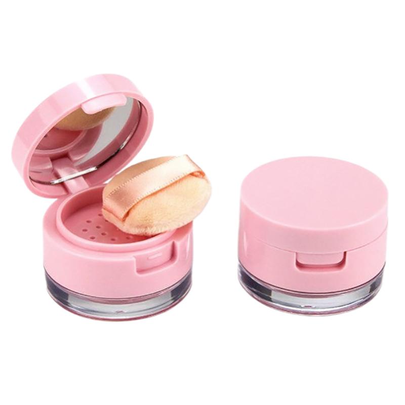 1 boîte à poudre portable 3G/5G, récipient vide pour poudre libre avec tamis, miroir, tamis cosmétique, pot en vrac, conteneur de maquillage de voyage