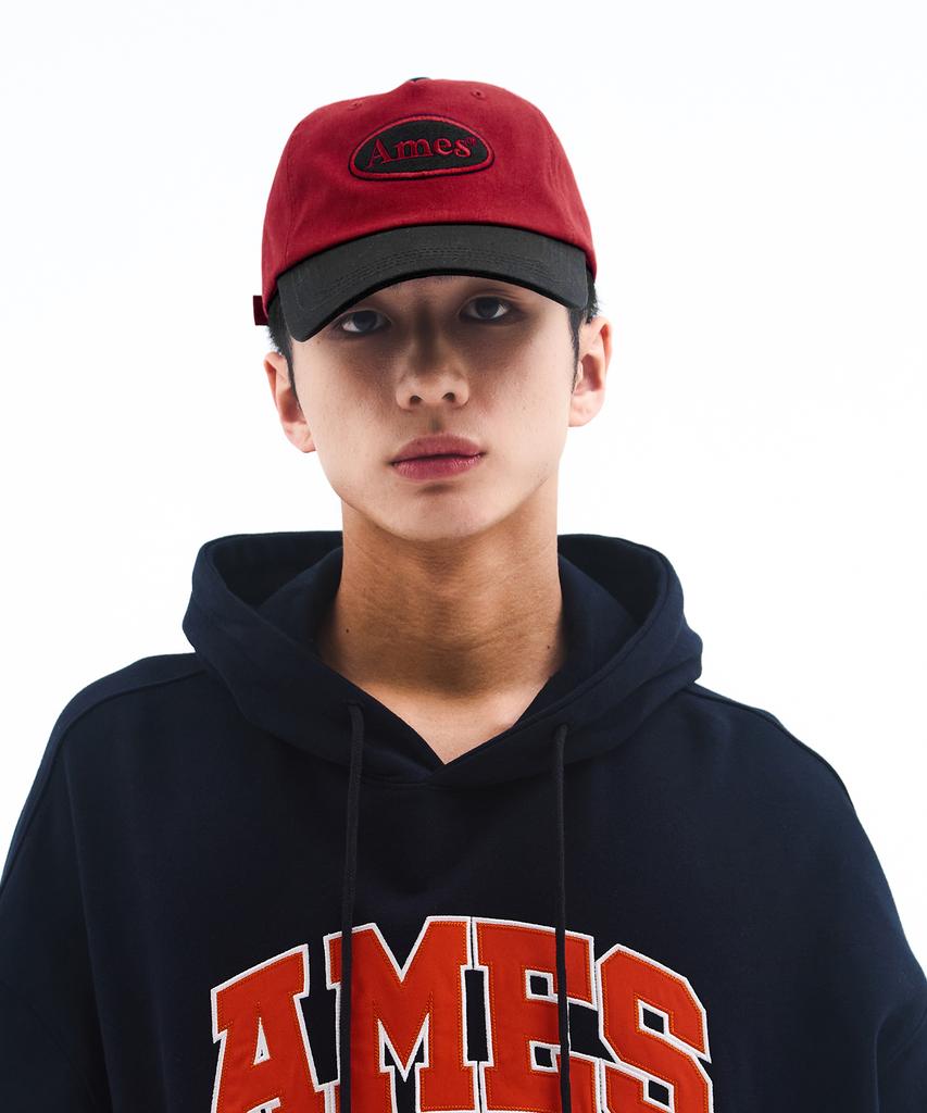 AMES-WORLDWIDE Symbol Logo Twotone Ball Cap Red