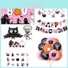 Latex Material Pink Halloween Party Decoration Balloon Pumpkin Banner Cake Insert Set