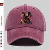 pc Baseball Cap with Red Dragon Standing on Flaming Rock Pattern Print Fashionable Casual Fire Dragon Print Design Golf Cap H