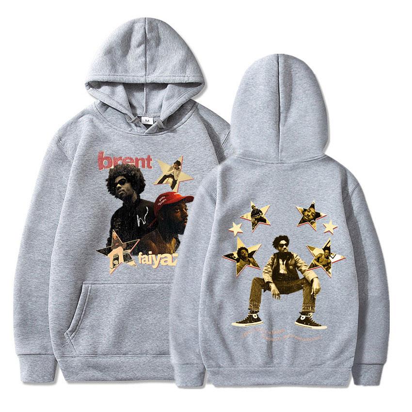 Ο ράπερ Brent Faiyaz Hoodie Μουσικό άλμπουμ τύπωμα μακρυμάνικο φούτερ Hip hop Vintage Streetwear Unisex Gothic Oversized πουλόβερ
