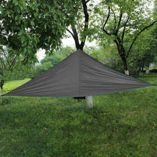 Outdoor Sun Shade Sail with Carabiner UV Blocking Triangle Canopy Permeable Breathable