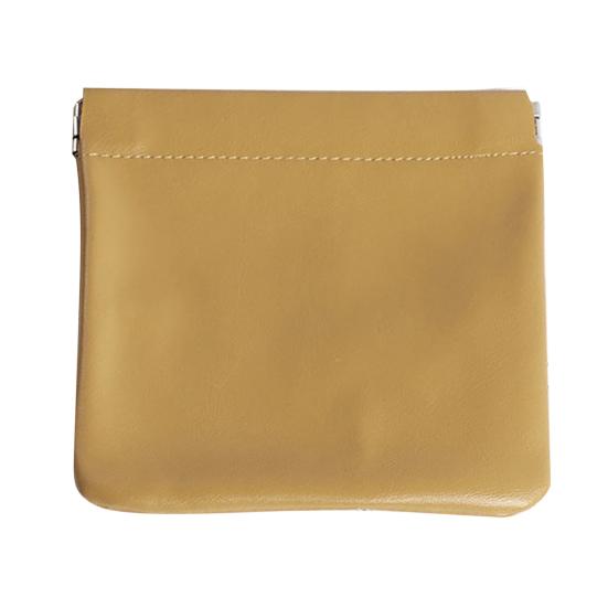 Snap Closure Pouch Faux Leather Mini Cosmetic Bag Waterproof Self-Closing Organizer Pouch for Coin Jewelry Cards Lipstick Keys