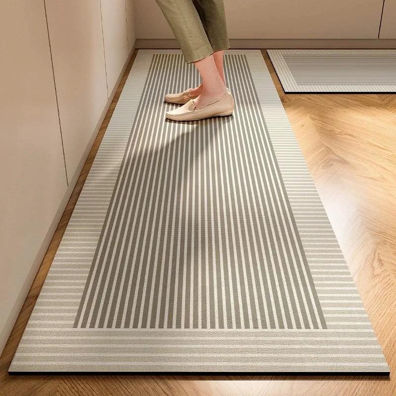 Kuchynská podložka z PVC Vodotesná Olejotesná Kožená Podlahová Rohožka Protišmyková Plošná Koberec Domáca Dekorácia Tappeto Cucina Alfombras De Cocina