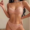 Sexy Lace Embroidery Bra Set for Women Ultra Thin Breathable Lingerie Comfort Bras and Thongs French 5 Colors