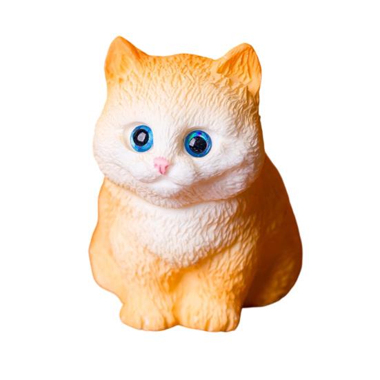 Yousheng Mini Cat Figurine Micro Resin Animal Ornament Cute Kitten Cake Topper Decoration for DIY Moss Landscape Fairy Garden
