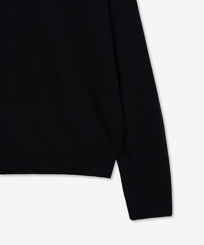 Tienjiti Layered V-Neck Knit Top (Black) Tnsw6E102Bk