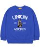 UNION GARMENTS [Fleece-Lined] Union Cat Oversized Sweatshirt Blue