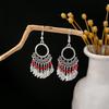 Bohemian Ethnic Style Long Tassel Metal Dangle Earrings