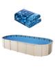 12 X 24 Ft Oval Pool Liner, Overlap Style Above Ground Pool Liners, 48-to-54inch Wall Height, Durable Pool Liner, Standard Gauge Vinyl