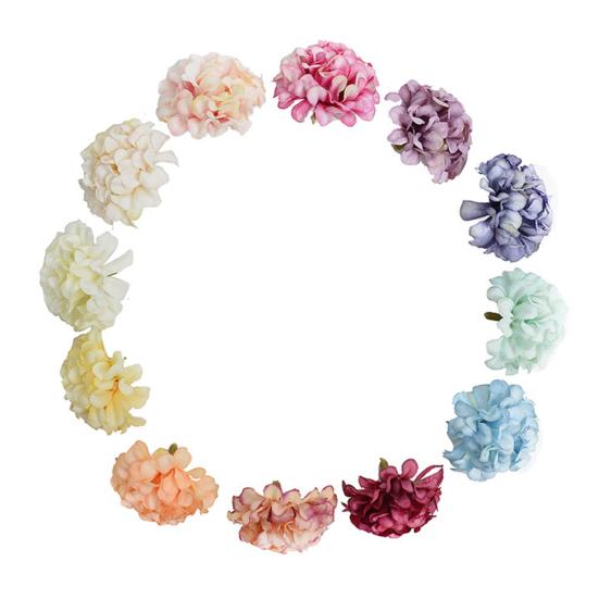 10Pcs Simulation Flower Heads Artificial Hydrangea DIY Accessories Home Decor
