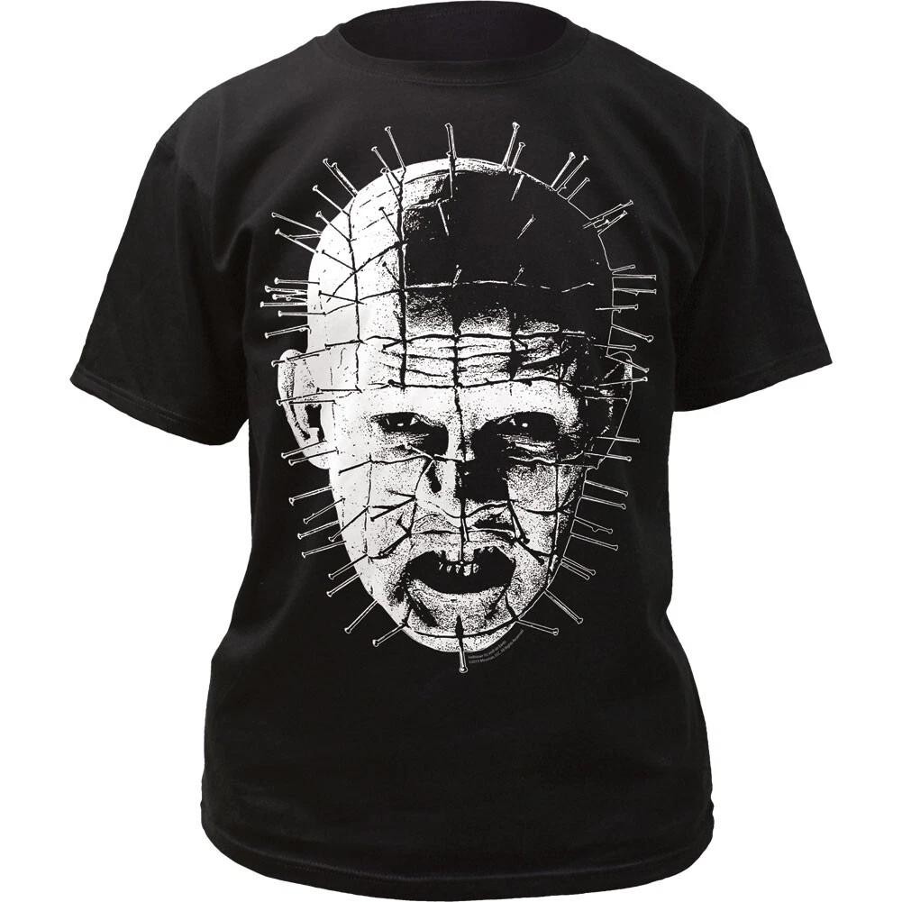 Hellraiser Distressed Pinhead Herren T-Shirt Horrorfilm T-Shirt Nagelneu Schwarz