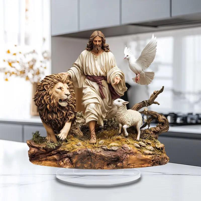 2026 New Nativity Jesus Birth Scene Xmas Table Centerpiece Accessory 2D Flat Acrylic For Home Office Decoration Party Ornment