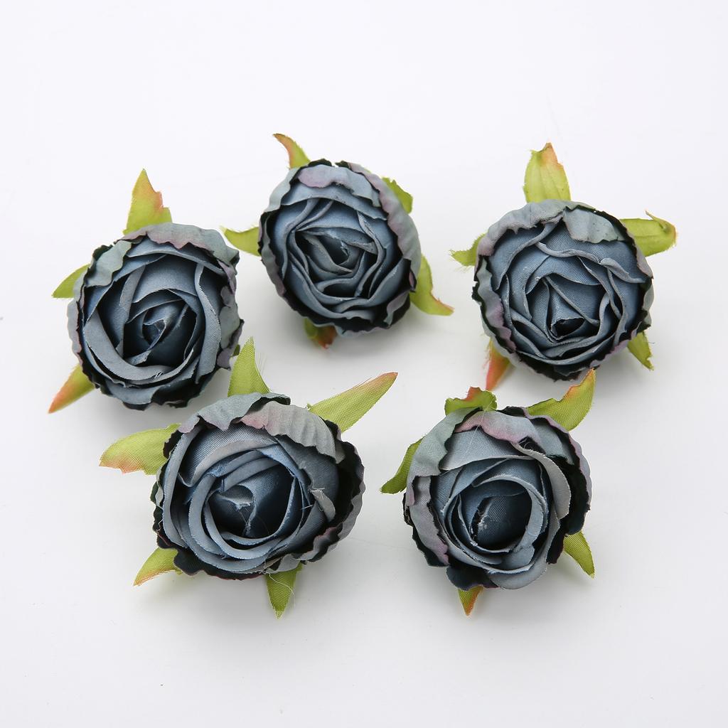 5/10 Stück 4cm Künstliche Seide Teeknospen Rosenköpfe für Hochzeit DIY Kranz Scrapbook Kunstblumen Wanddekorationen Heim Zimmerdekor