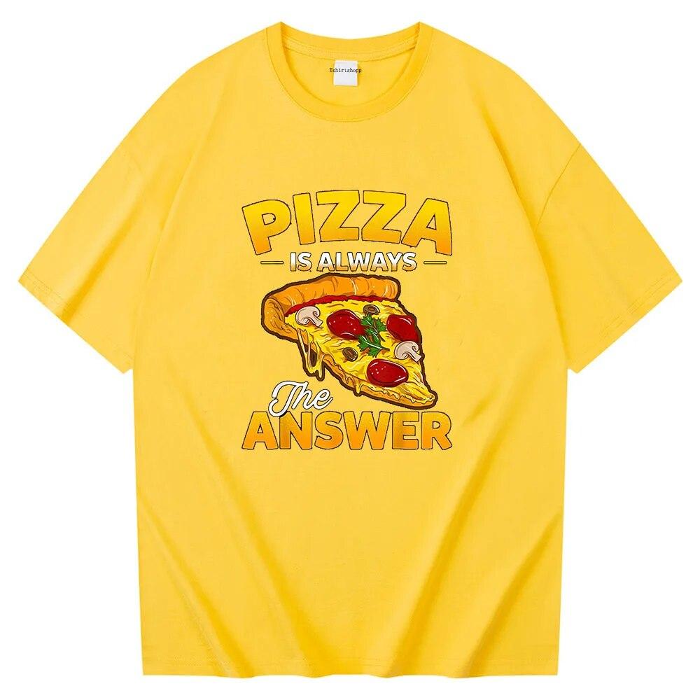 Unixes Classic Surfer Boy Pizza T-shirt Cotton T Shirt Summer T Shirts 2022 Tops Unisex T-Shirts Women Sweatshirts Unisex
