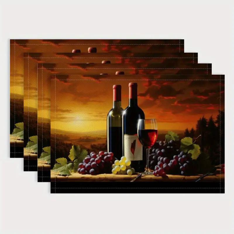 Stijlvolle Linnen Tafelmatten - Hittebestendig, Perfect voor Feestelijke Maaltijden en Restaurantdecoratie