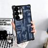 Retro Denim Pattern Soft Phone Case For Samsung Galaxy S26 Ultra S25 Edge S24 FE S23 Plus S22 S21 + S20 Plating Anti-Fall Fundas
