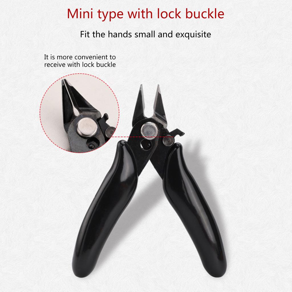 Diagonal Pliers Mini Wire Flush Cutter 3.5 Inch Diagonal Cutting Pliers Wires Insulating Rubber Handle Model Pliers