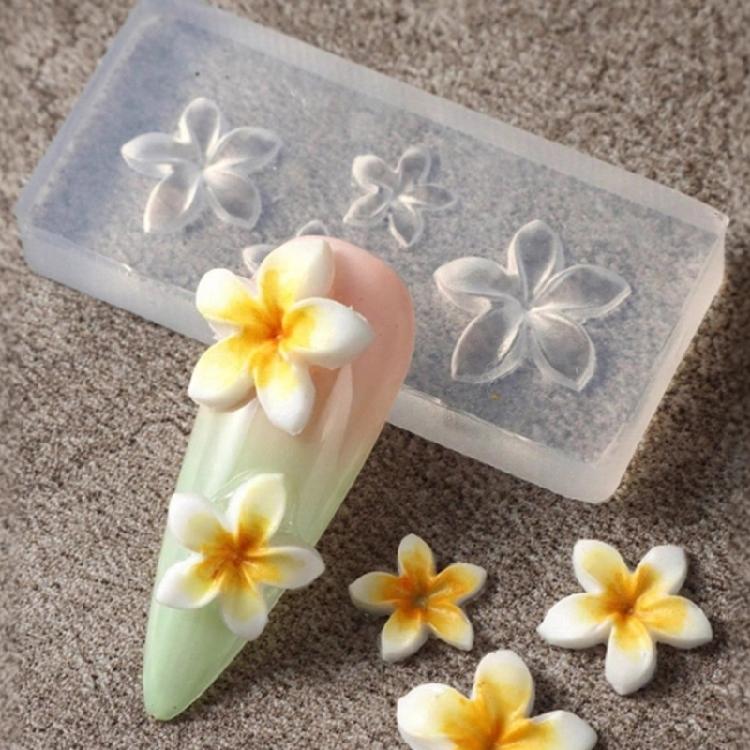 3Pieces Nails Art Silicone Mold Flower Shape Flexible Manicure Training Tool Professional Supplies for Various Occasion