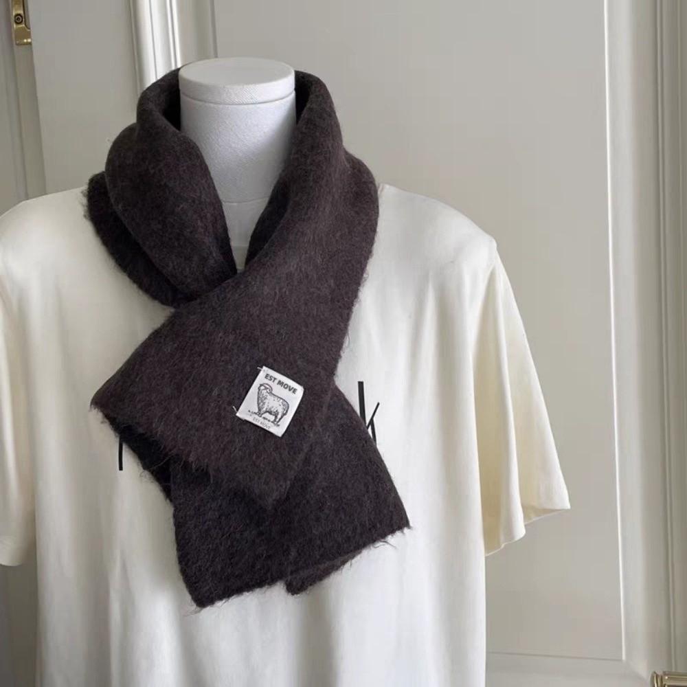 Soft Knitted Cross Neck Scarf Warm Material Decorative Collar Wrap Autumn Winter Season