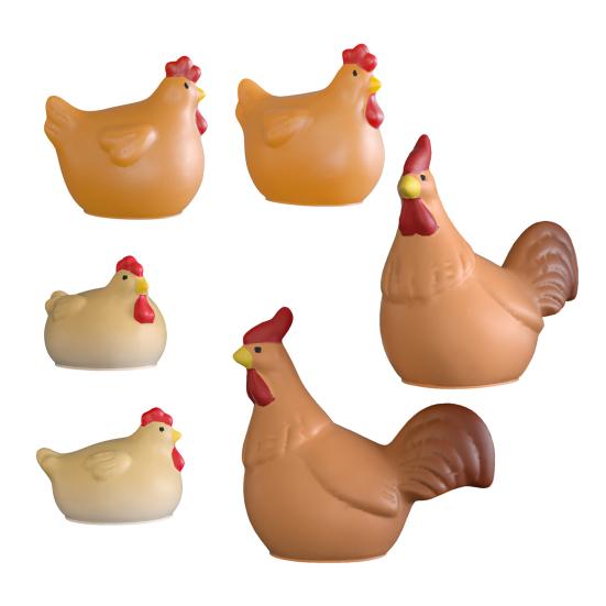 Rooster Hen Silicone Mold DIY Plaster Craft Easter Candle Mold Flexible Reusable Craft Mold