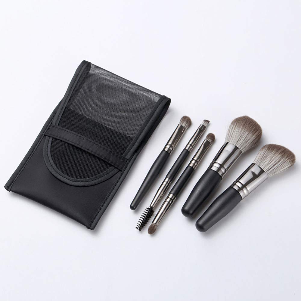 Eripro Eyeshadow Brush Makeup Brush Set of Popular Makeup Brush Powder Foundation with Storage Case Set, 5, Set, Brush, Black,