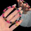 Synthetische Toermalijn Dagelijks Gouden Armband Dames Kleur Retro Design Gevoel Kralen Armband