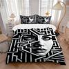 3pcs Abstract Face Art Duvet Cover Set - Soft & Breathable Bedding, Includes 1 Duvet Cover and 1/2 Pillowcases (No Insert) Yy251107189
