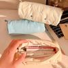 Embroidery Simple Pen Case Pillow Shape Desk Storage Bag Pencil Case Pouch  School Office Supply