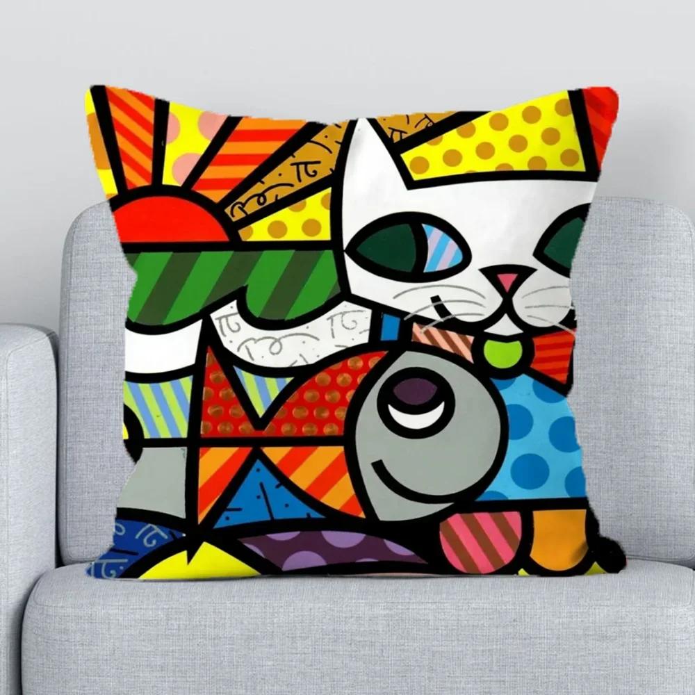 Britto Couchkissen für Schlafzimmer Kissenbezüge für Bett Dekorative Sofakissenhülle 60x60cm Schlafzimmer Heimdekorationszubehör