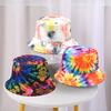 Sun Hat Tie-die Printed Reversible Double-sided Men and Women Bucket Hats for Hunting