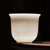 White Porcelain Heart Classic Cup Sheep Fat Jade Personal Cup Tea Set Ceramic Master Cup Tea Tasting Cup Kung Fu Tea Cup