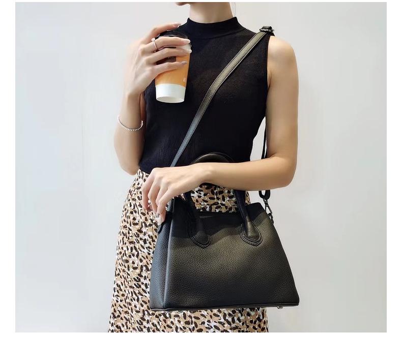 2025 Women's Genuine Cowhide Leather Bucket Bag - Trendy, Large Capacity Handbag & Crossbody